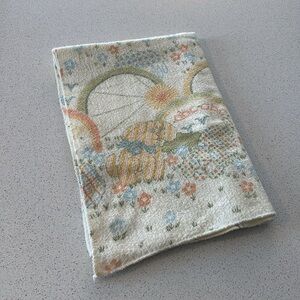 Vintage Baby Cotton Flannel soft ABC 123 dog/cat Print Receiving Swaddle Blanket